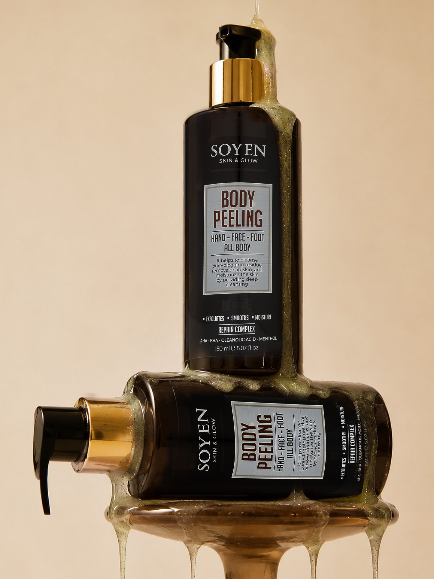 Soyen Vücut Peeling Kremi – AHA Etkili Peeling ile Arındırıcı ve Yenileyici Bakım (150 ml)