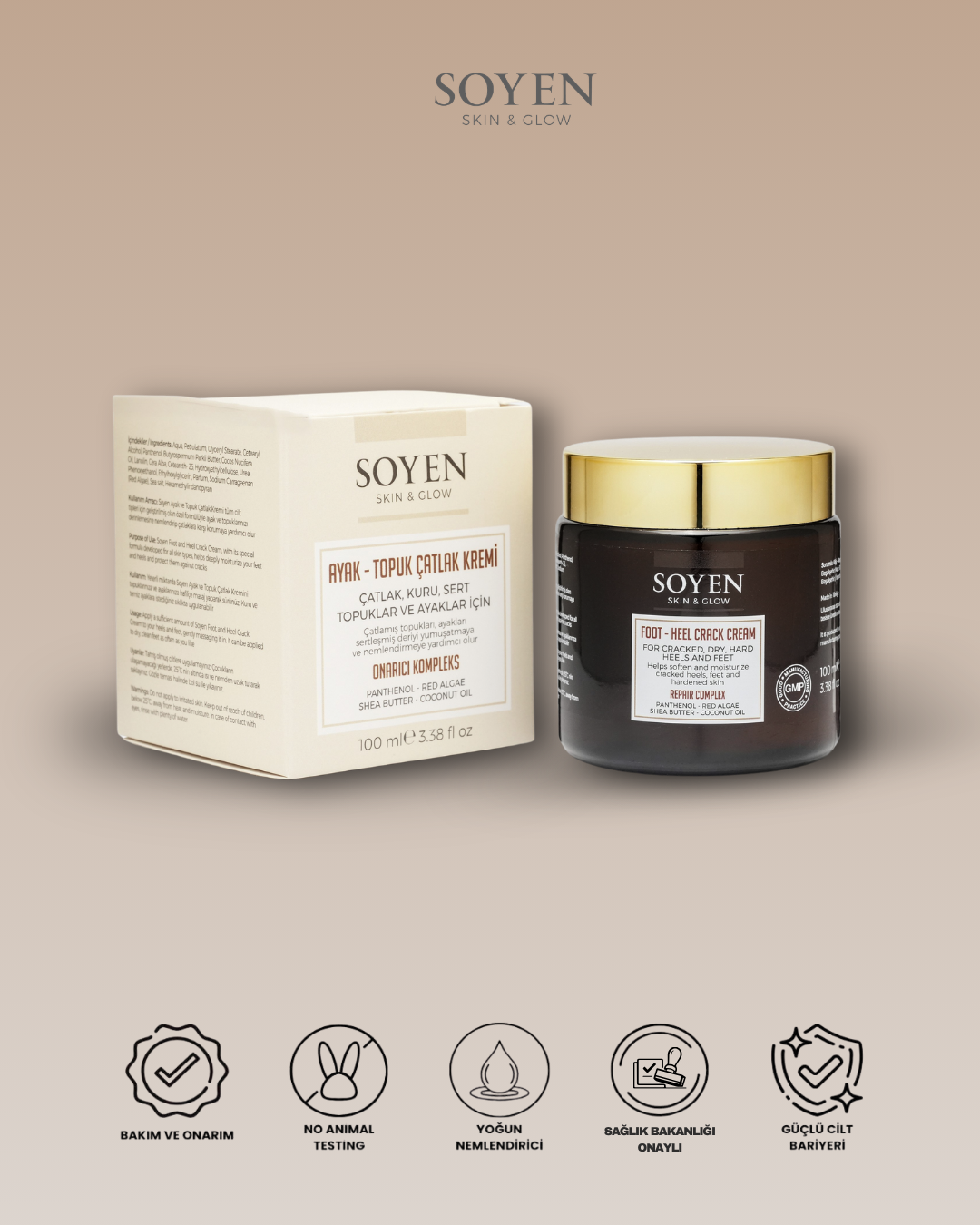 Soyen Ayak Bakım Kremi – Yoğun Nemlendirici & Onarıcı Bakım (100 ml)